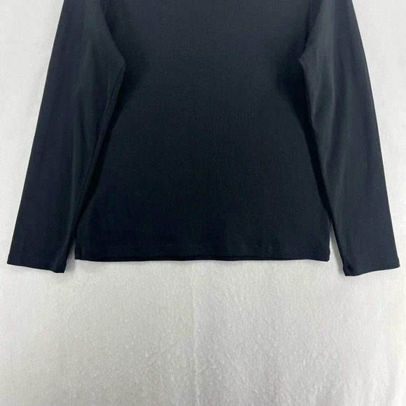 Pendleton T-Shirt Women's Sz M Black Plain Classic Turtleneck Pullover - Picture 10 of 11